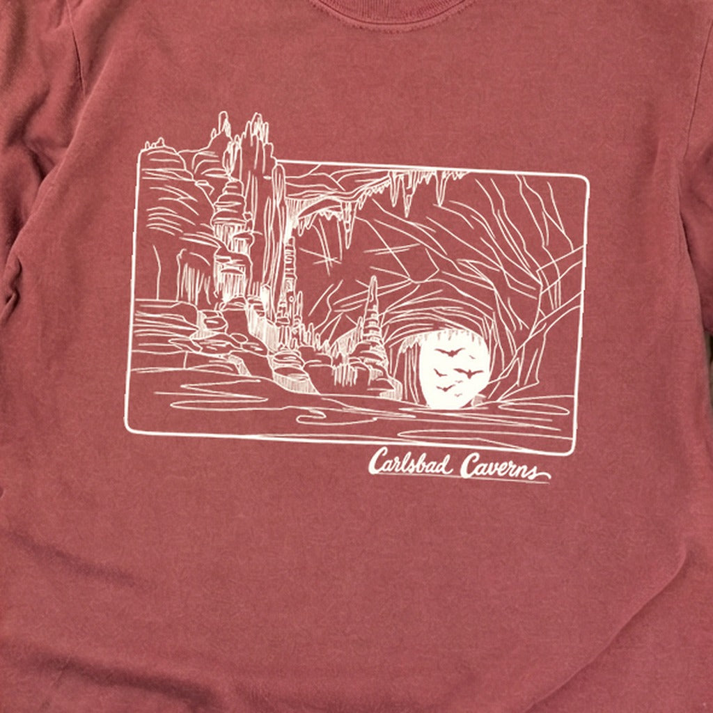 Carlsbad Caverns Line Drawing Cotton Long Sleeve product image 16