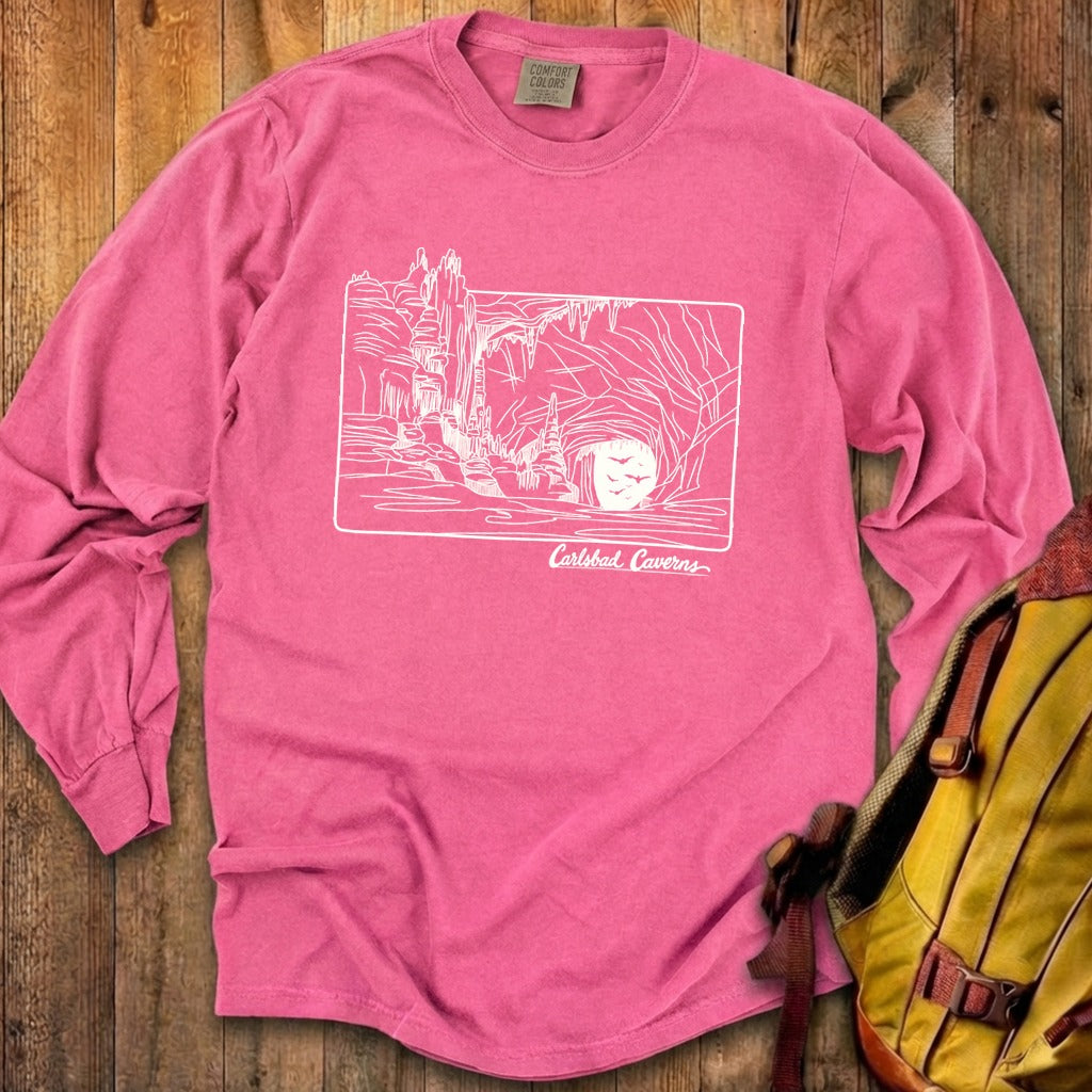 Carlsbad Caverns Line Drawing Cotton Long Sleeve product image 17