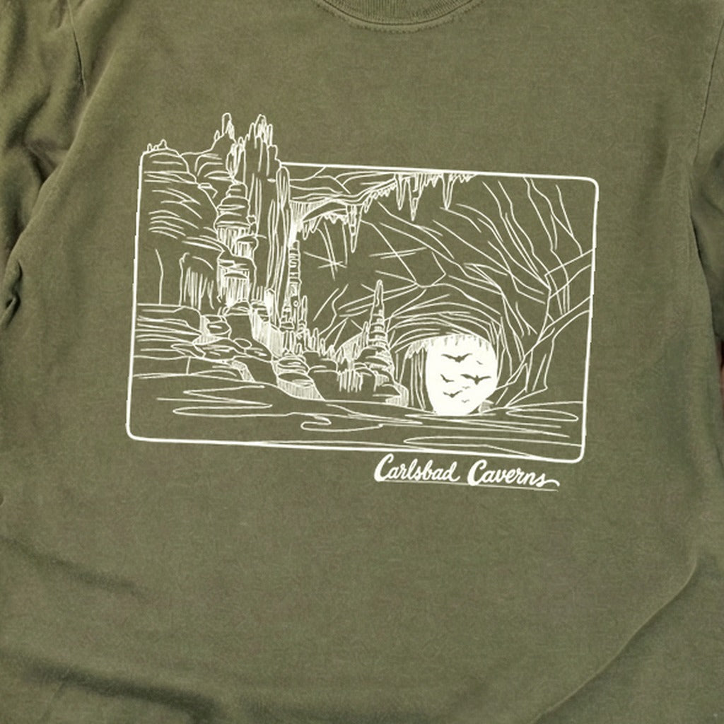 Carlsbad Caverns Line Drawing Cotton Long Sleeve product image 20
