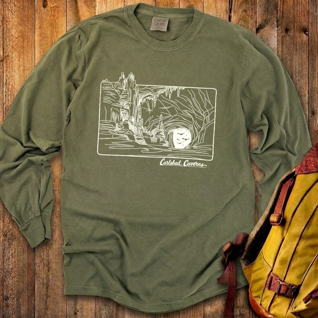 Carlsbad Caverns Line Drawing Cotton Long Sleeve product image 19