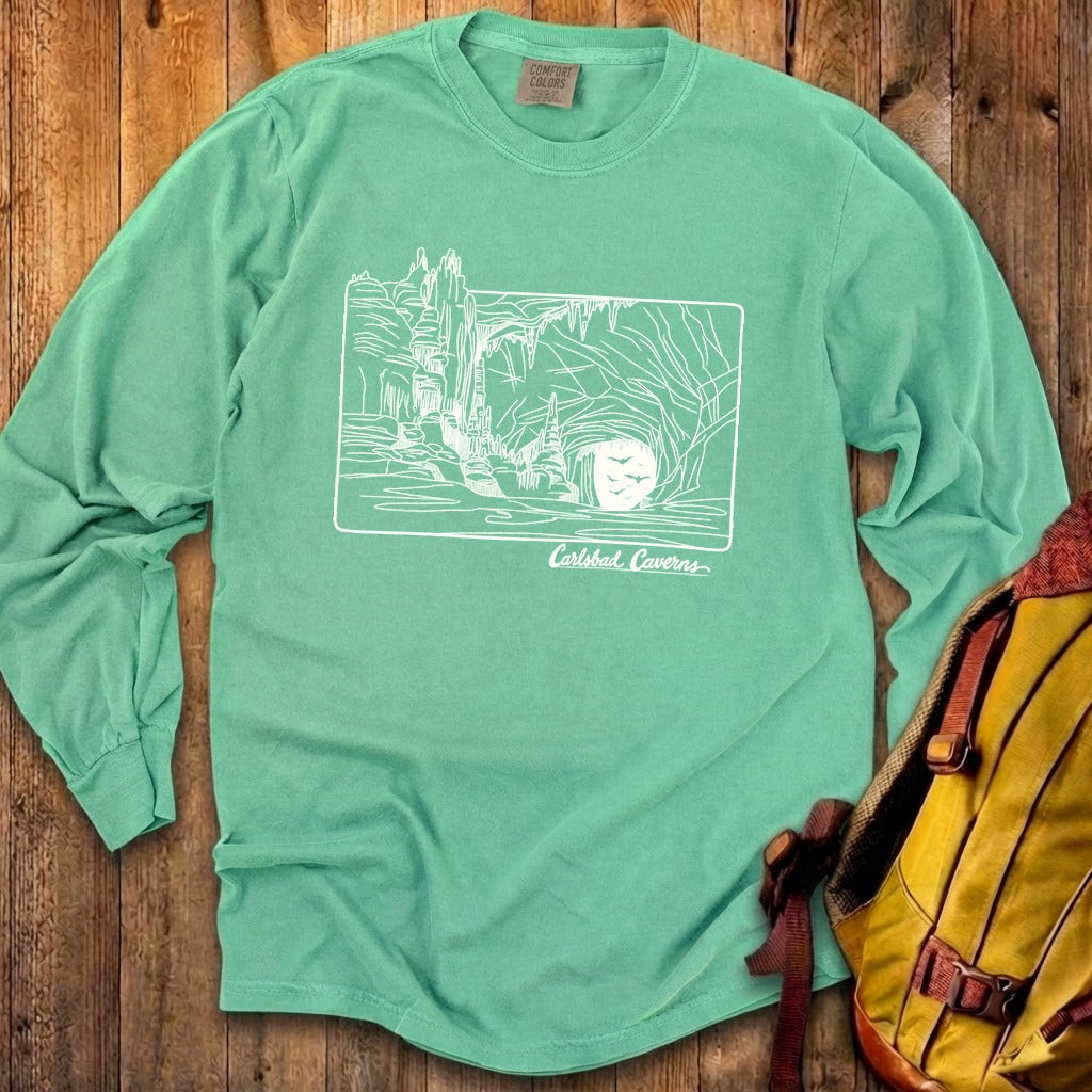 Carlsbad Caverns Line Drawing Cotton Long Sleeve product image 21