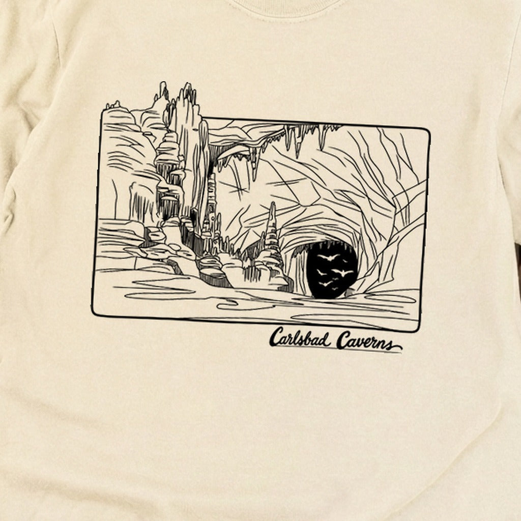 Carlsbad Caverns Line Drawing Cotton Long Sleeve product image 2