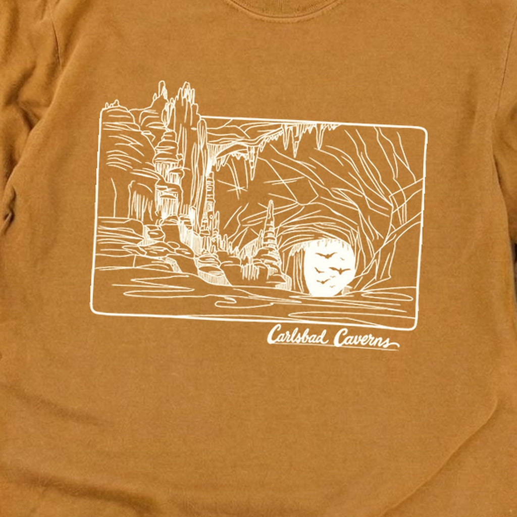 Carlsbad Caverns Line Drawing Cotton Long Sleeve product image 24