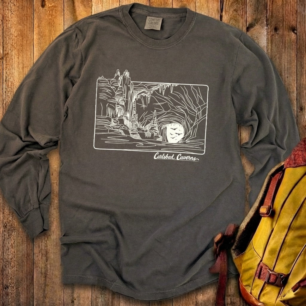 Carlsbad Caverns Line Drawing Cotton Long Sleeve product image 27
