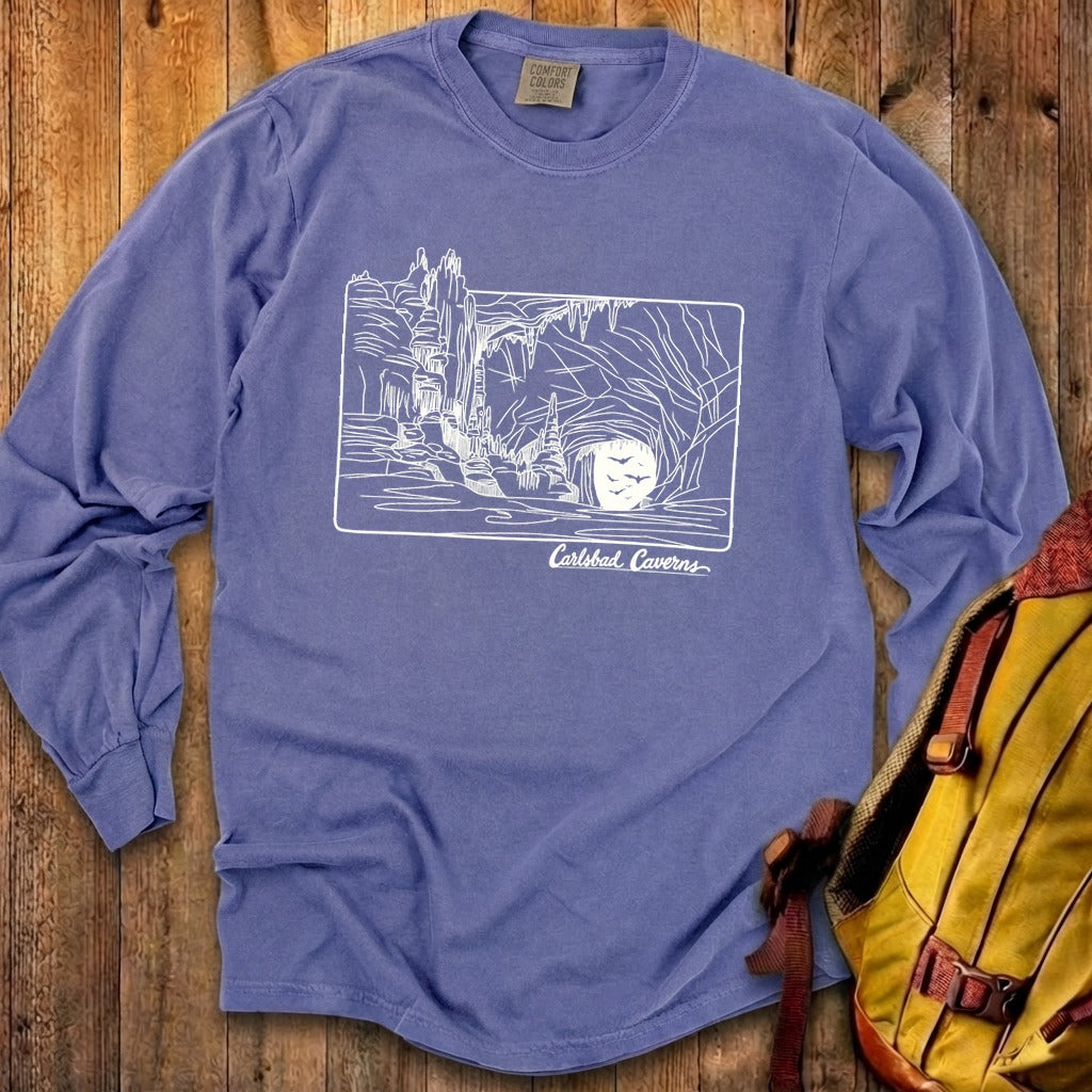 Carlsbad Caverns Line Drawing Cotton Long Sleeve product image 29