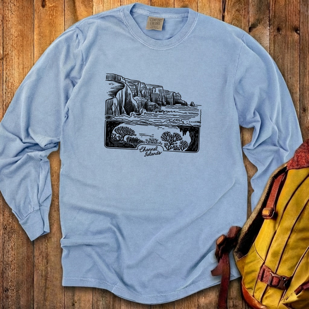 Channel Islands Line Drawing Cotton Long Sleeve product image 1