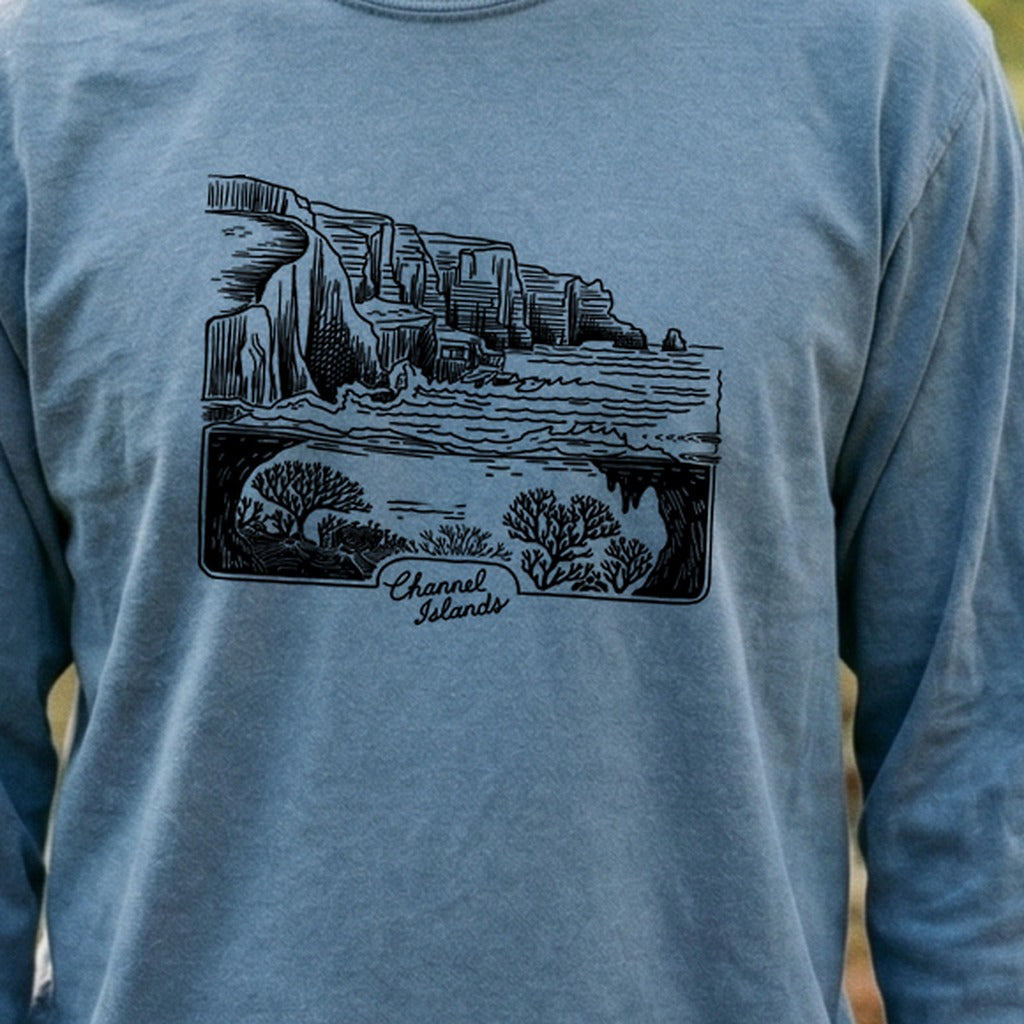 Channel Islands Line Drawing Cotton Long Sleeve product image 3