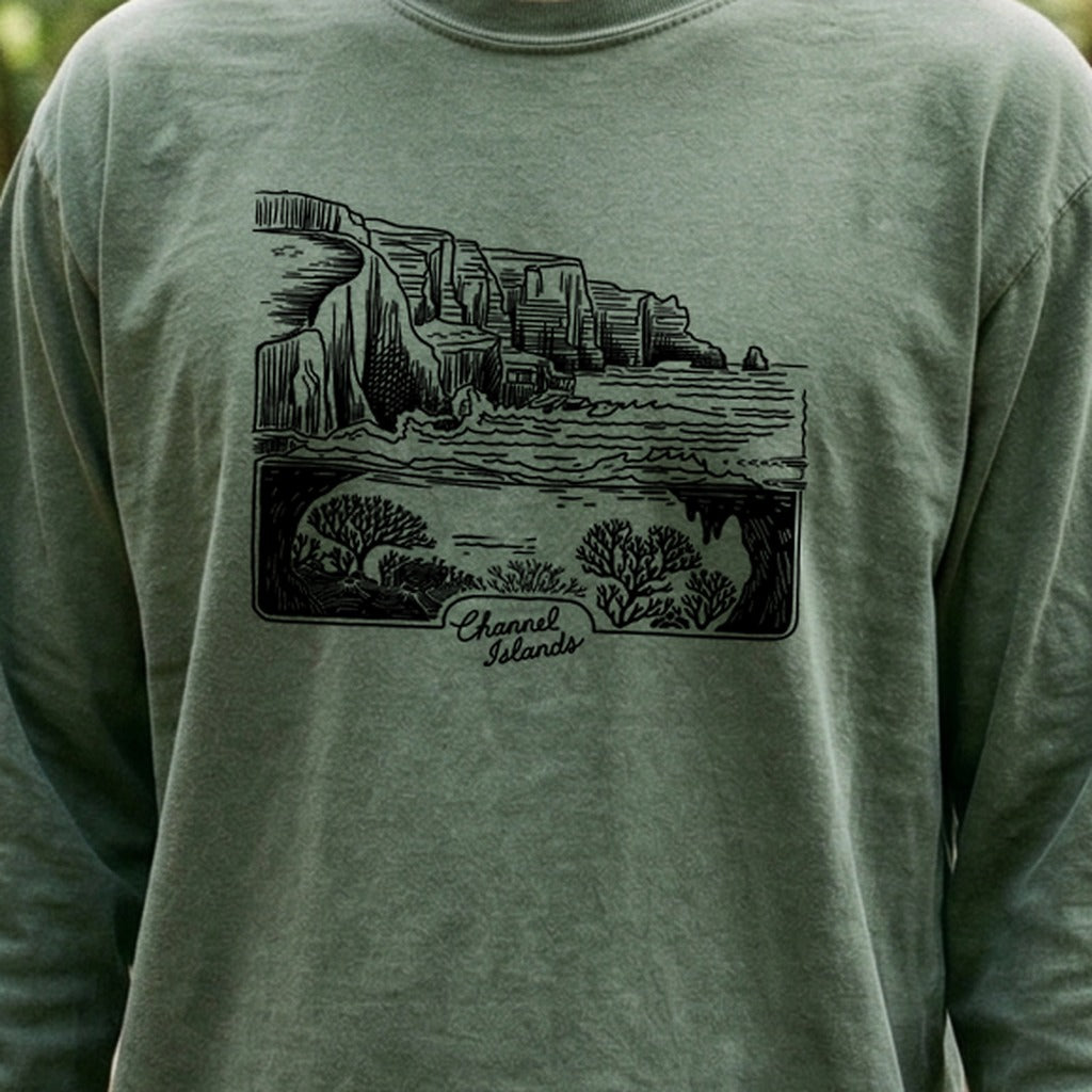 Channel Islands Line Drawing Cotton Long Sleeve product image 4