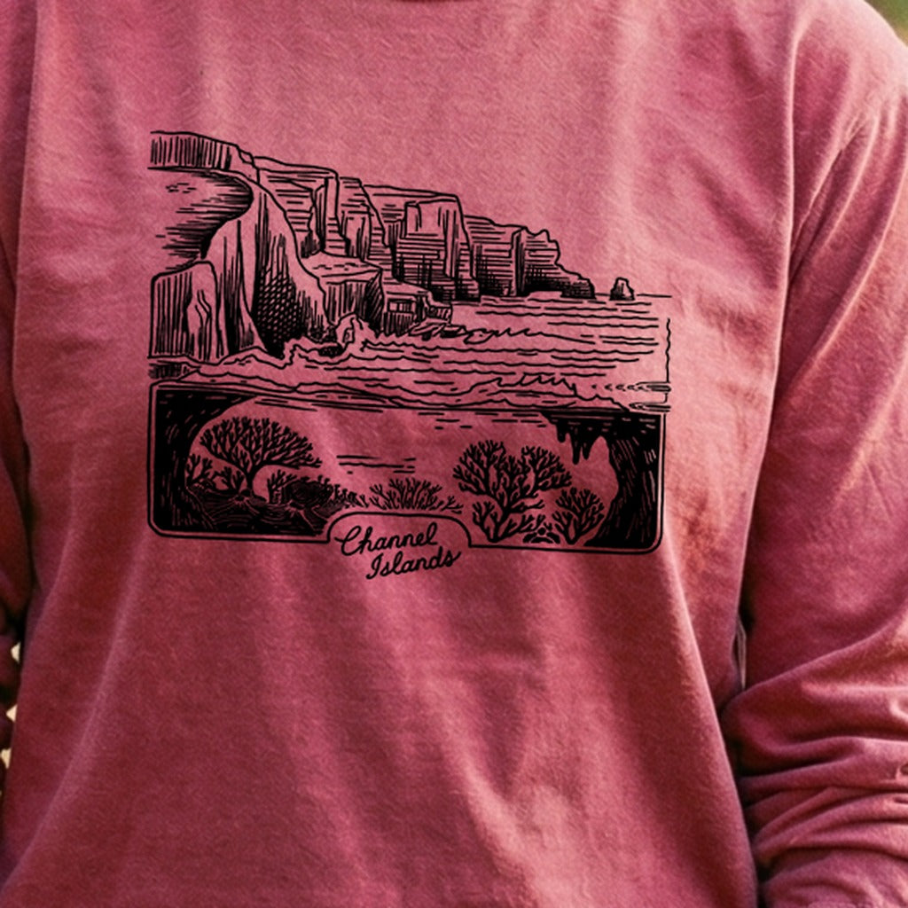 Channel Islands Line Drawing Cotton Long Sleeve product image 5