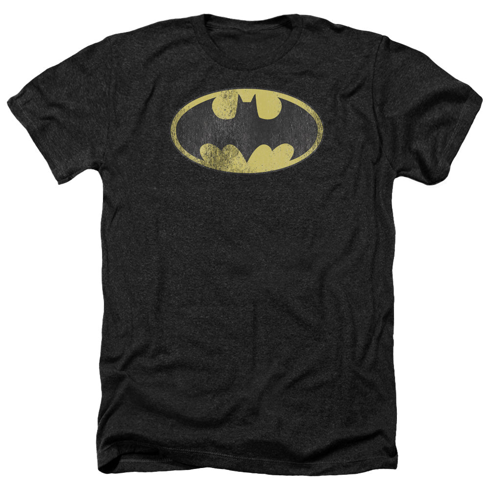DC - Retro Bat Logo Distressed Adult Regular Fit Heather product image 1