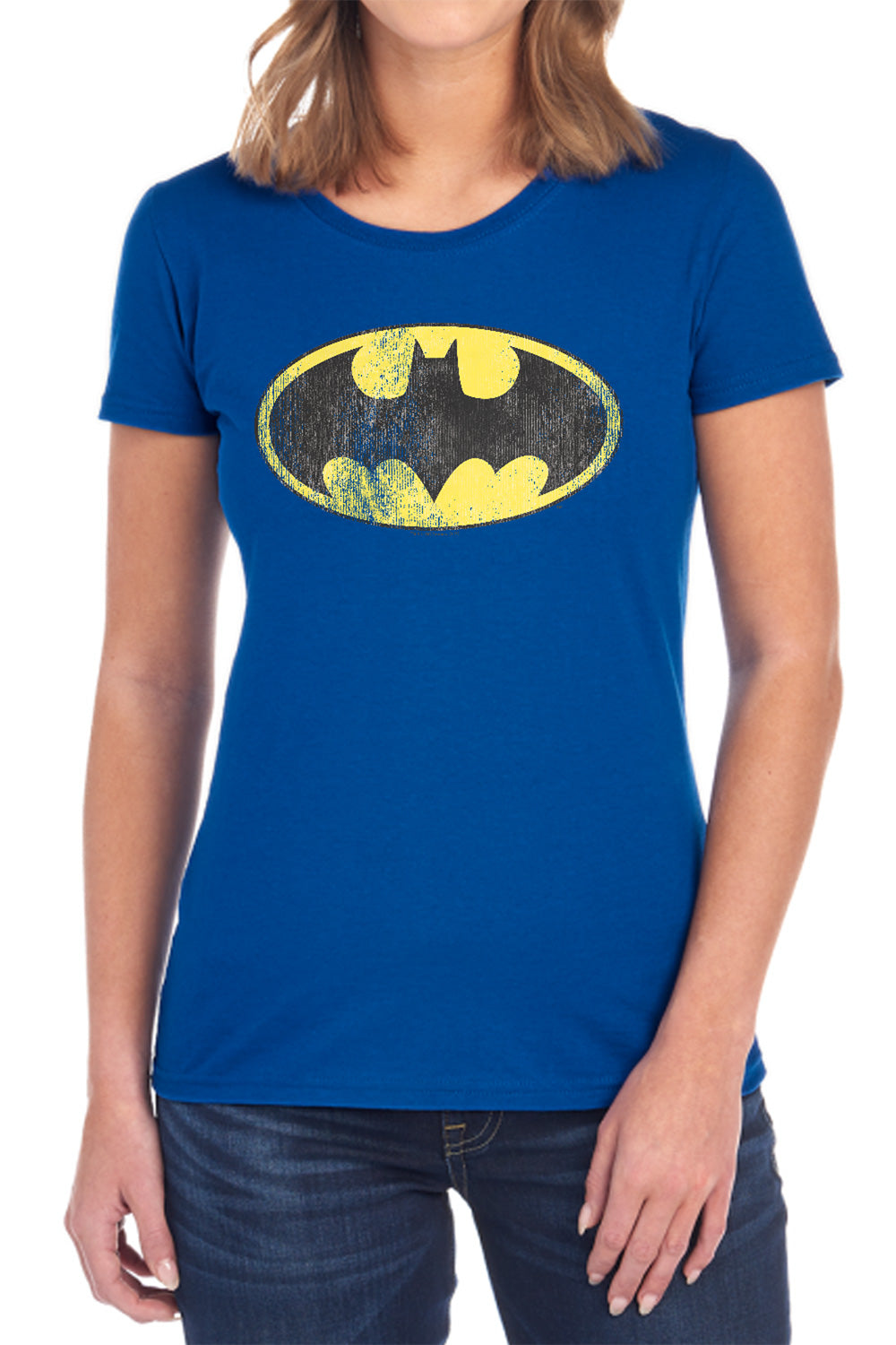 DC - Retro Bat Logo Distressed Women's Short Sleeve product image 2