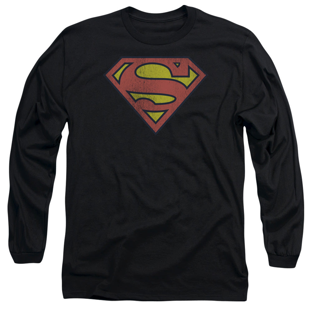DC - Retro Supes Logo Distressed Adult Long Sleeve product image 1