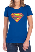 DC - Retro Supes Logo Distressed Women's Short Sleeve product image 1