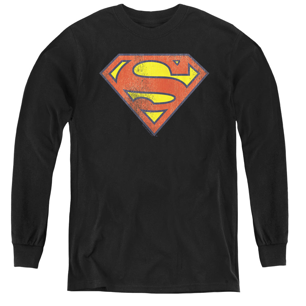 DC - Retro Supes Logo Distressed L - S Youth product image 2