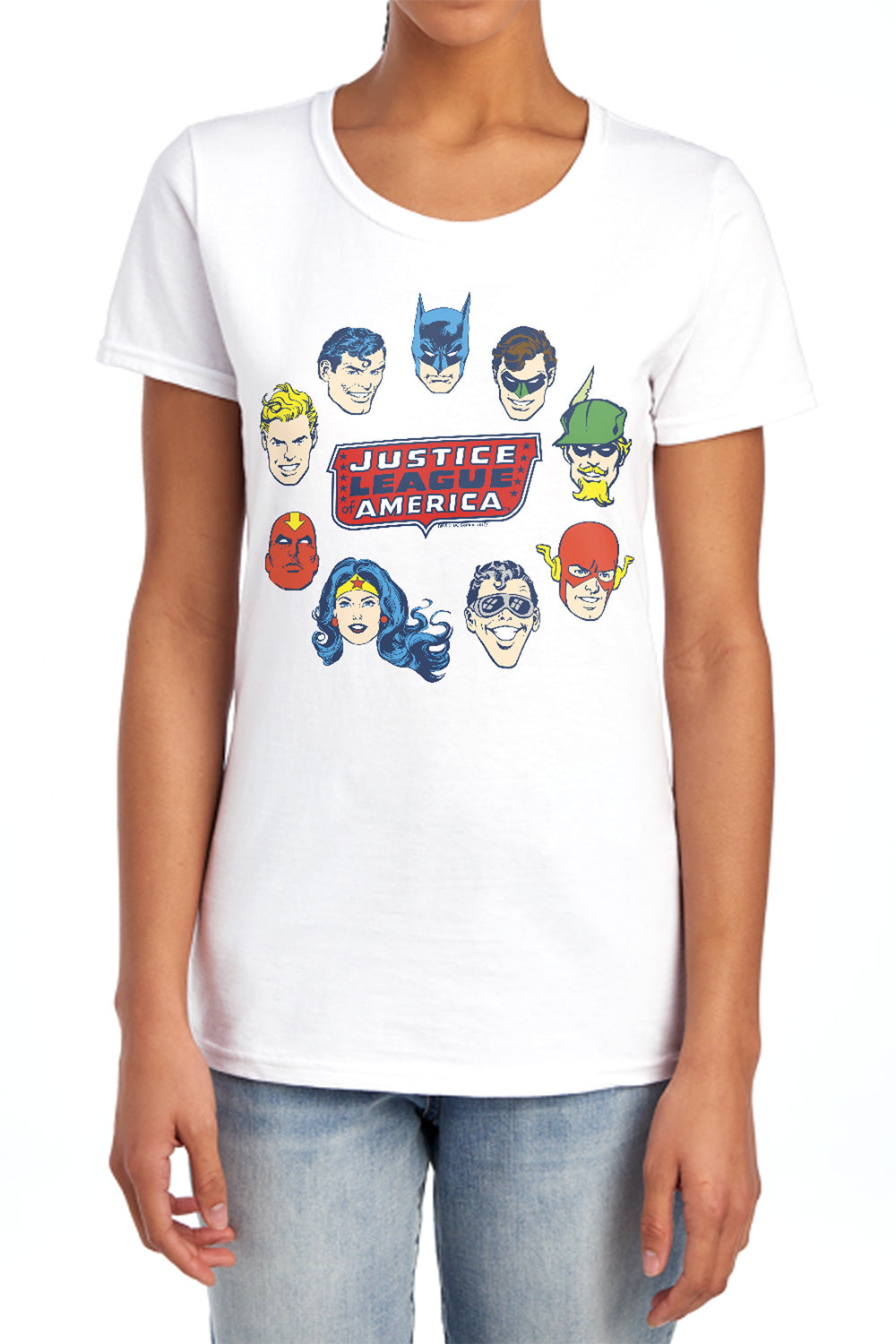 DC - Justice Head Circle Women's Short Sleeve product image 1