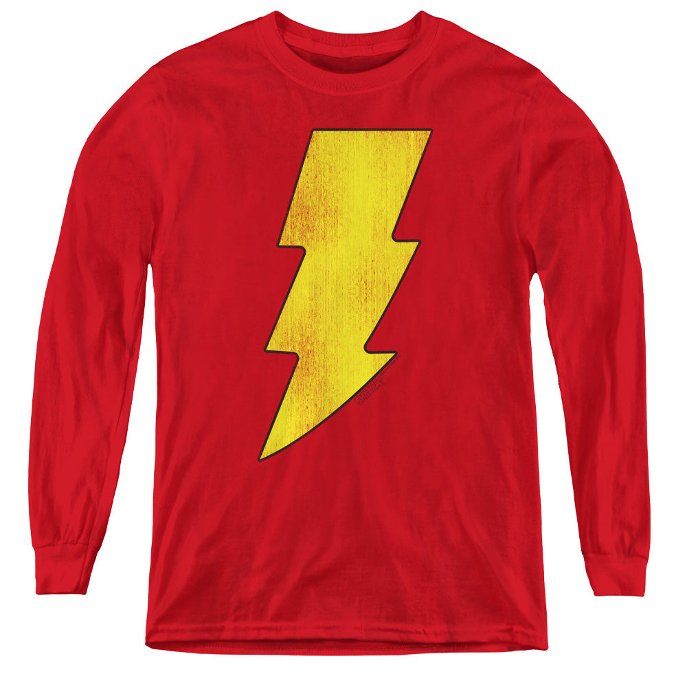 DC - Shazam Logo Distressed L - S Youth product image 1