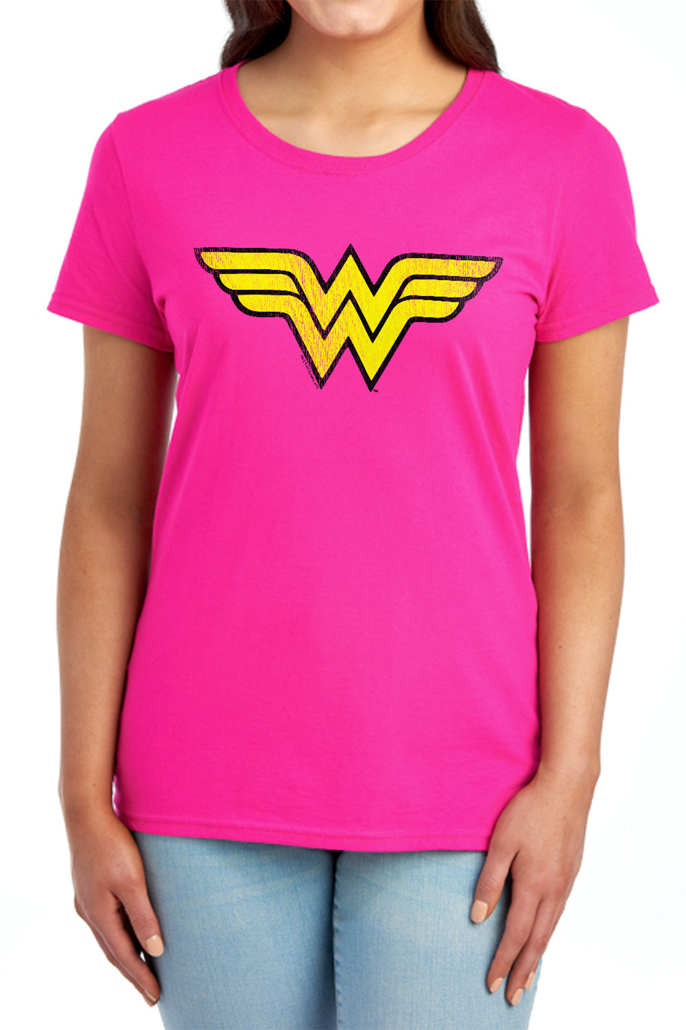 DC - Wonder Woman Logo Dist Women's Short Sleeve product image 1
