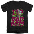 DC - I Heart Bad Boys Adult Slim Fit V Neck Cotton product image 1