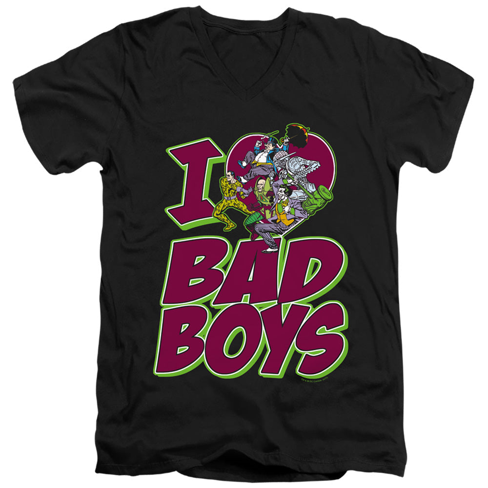 DC - I Heart Bad Boys Adult Slim Fit V Neck Cotton product image 2