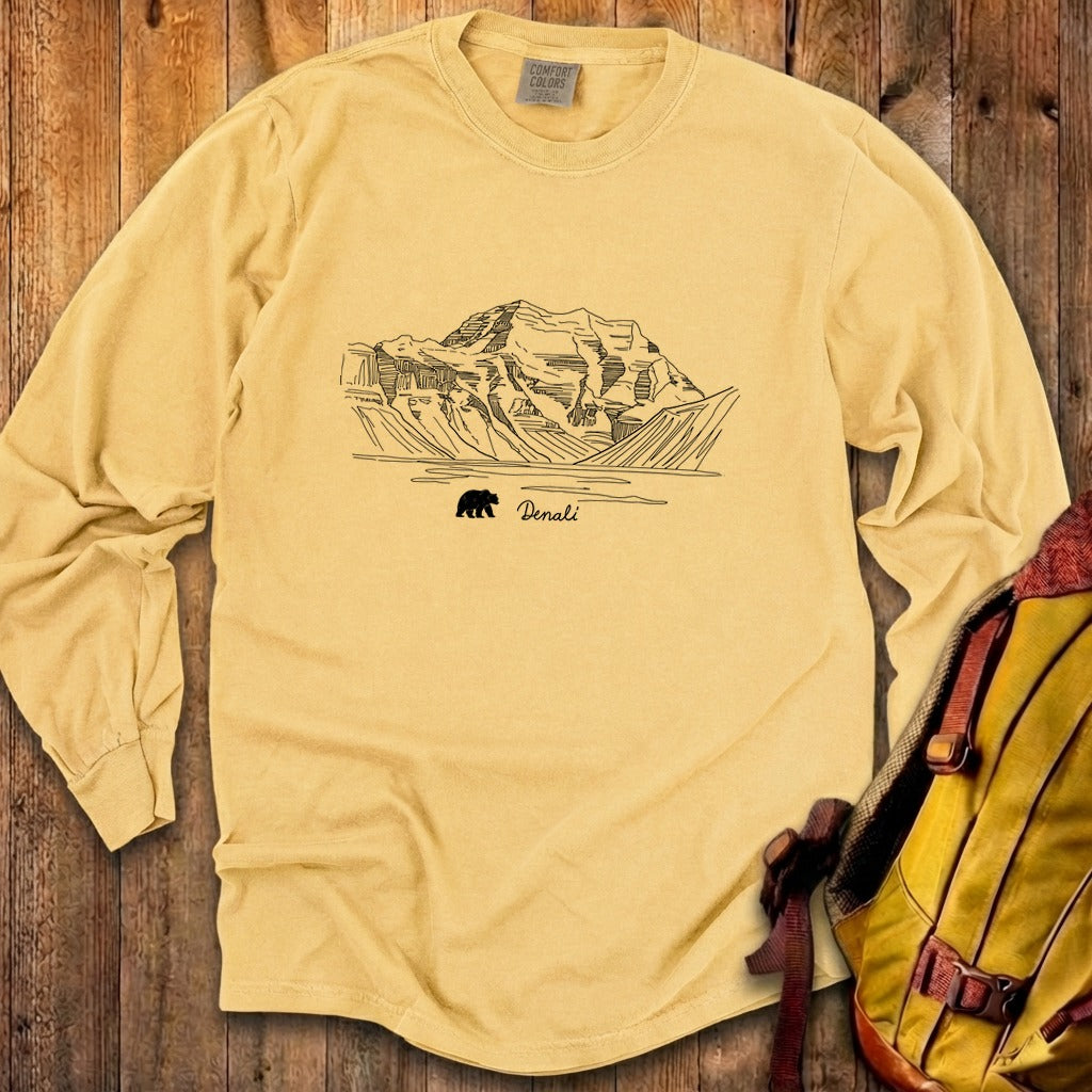 Denali Line Drawing Cotton Long Sleeve product image 11