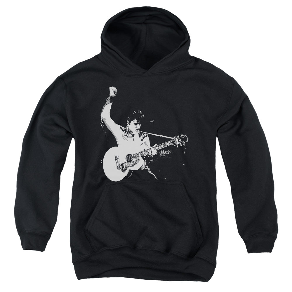 Elvis Presley - Black&White Guitarman Youth Hooded product image 1