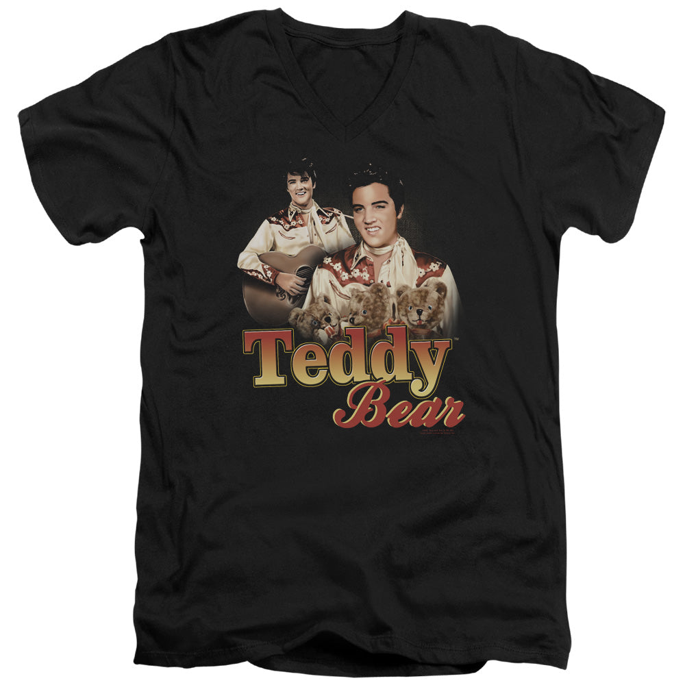 Elvis Presley - Teddy Bear Adult Slim Fit V Neck Cotton product image 1
