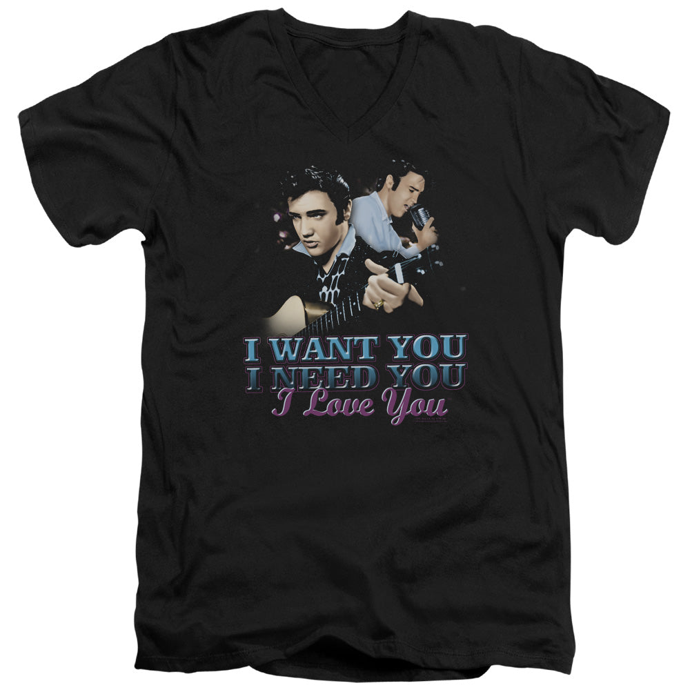 Elvis Presley - I Want You Adult Slim Fit V Neck Cotton product image 1