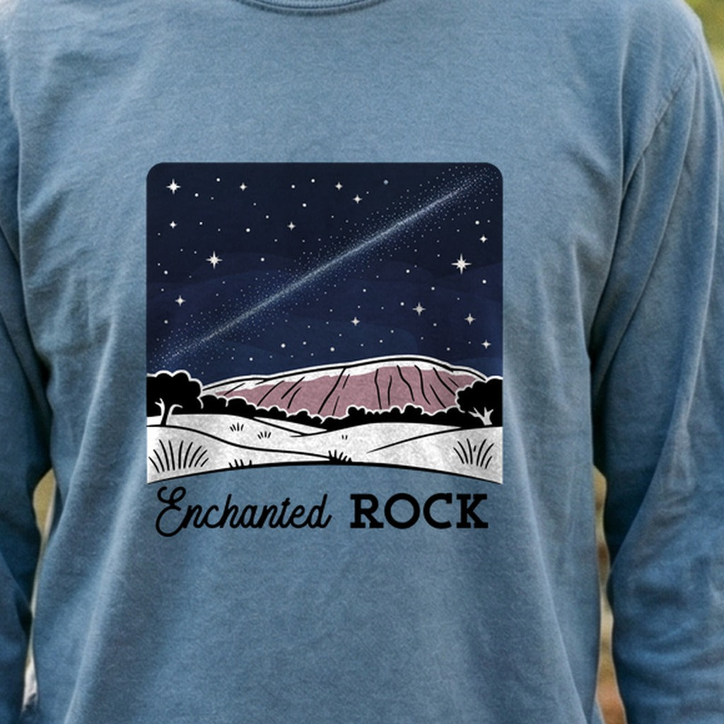 Enchanted Rock at Night Cotton Long Sleeve product image 3