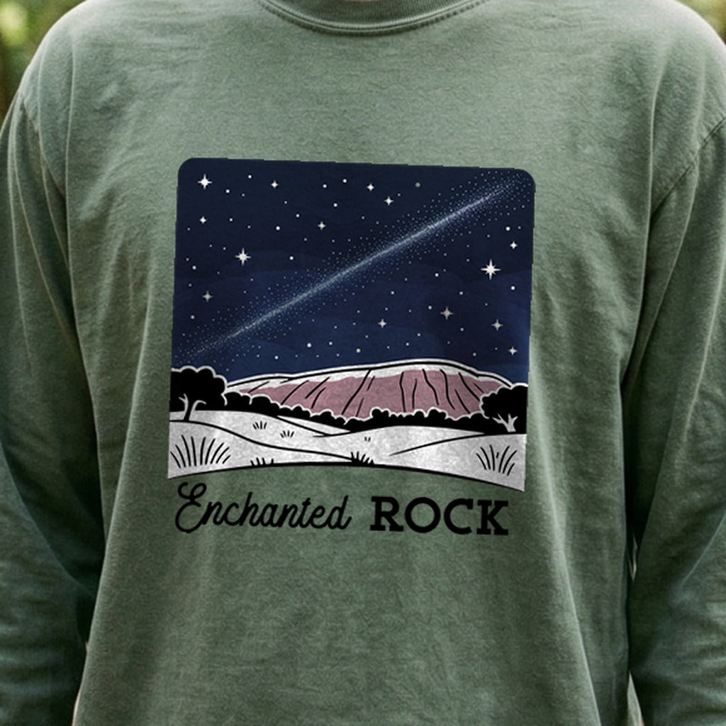 Enchanted Rock at Night Cotton Long Sleeve product image 4