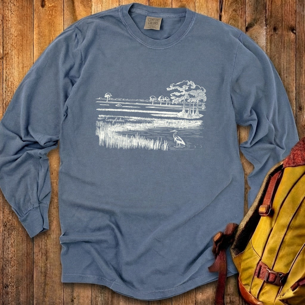 Everglades Line Drawing Cotton Long Sleeve product image 9