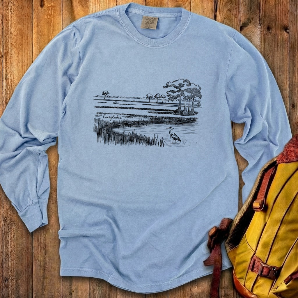 Everglades Line Drawing Cotton Long Sleeve product image 13