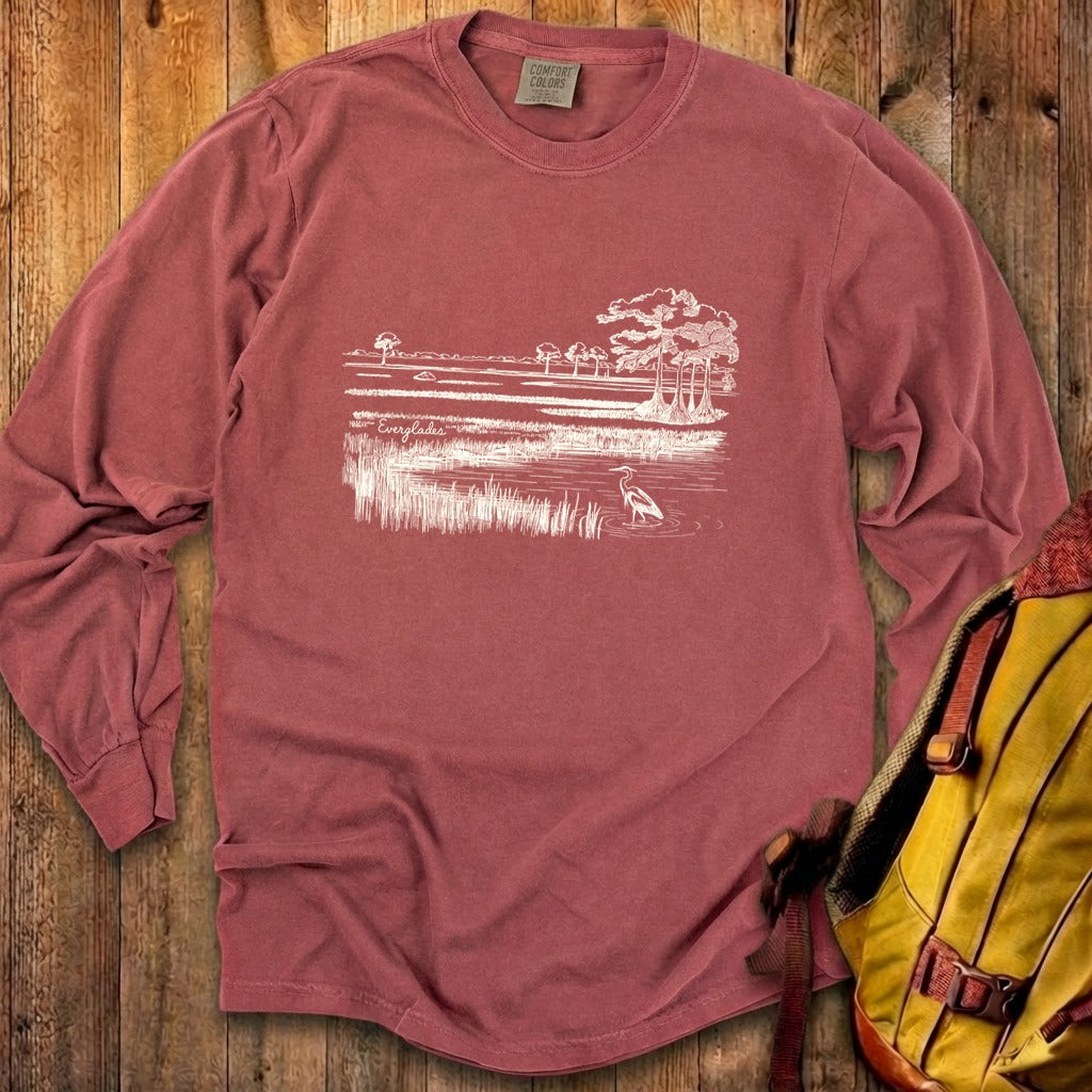 Everglades Line Drawing Cotton Long Sleeve product image 15