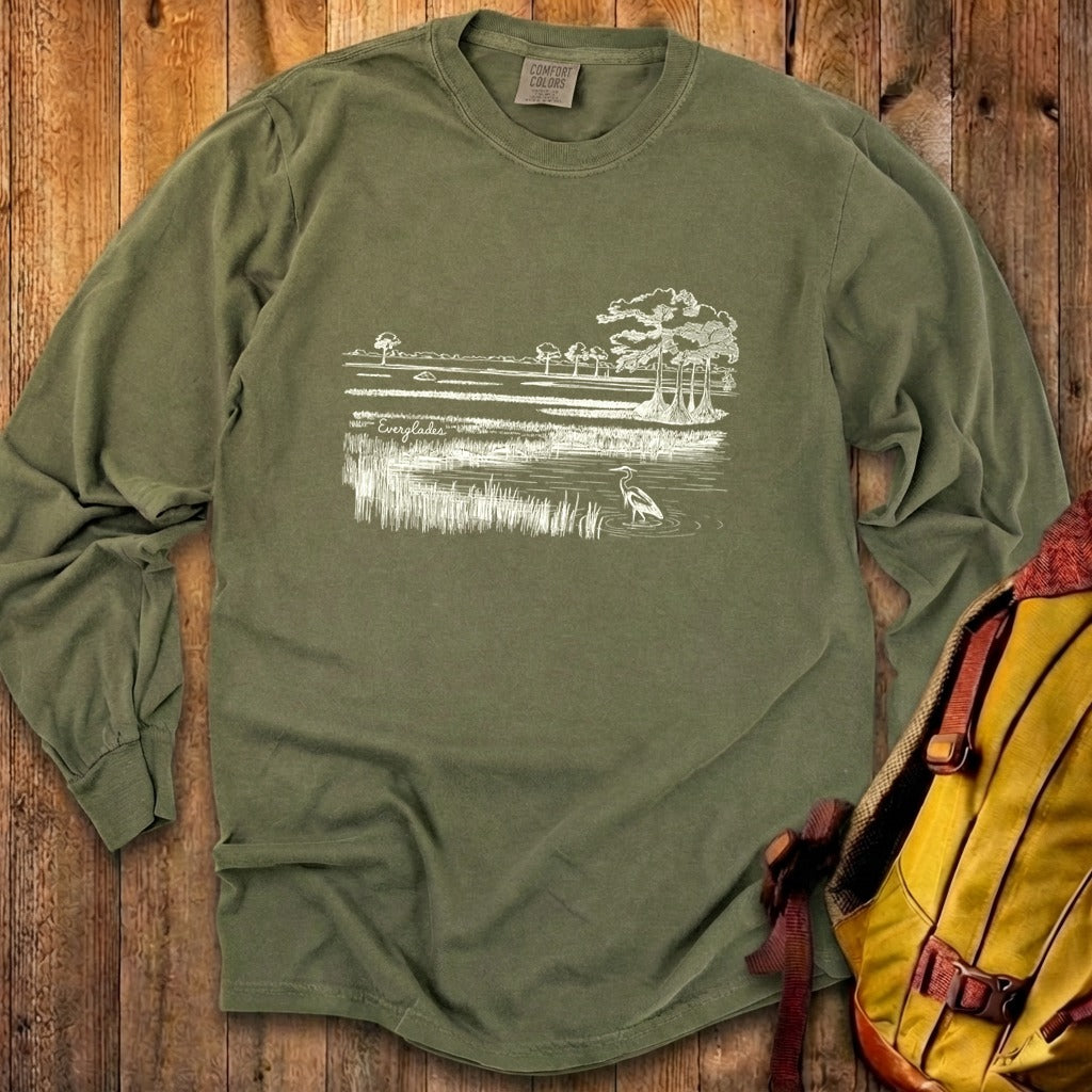 Everglades Line Drawing Cotton Long Sleeve product image 19