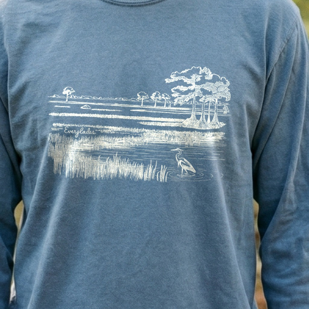 Everglades Line Drawing Cotton Long Sleeve product image 3
