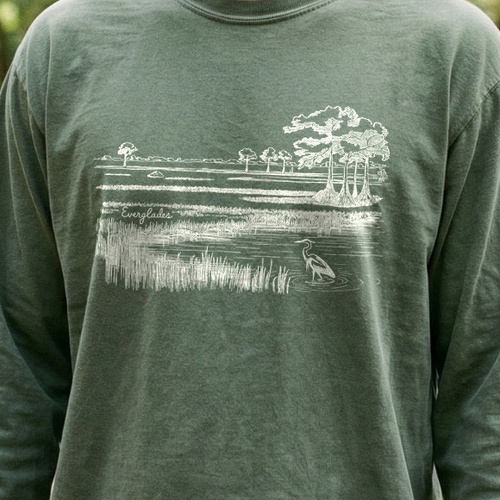 Everglades Line Drawing Cotton Long Sleeve product image 4