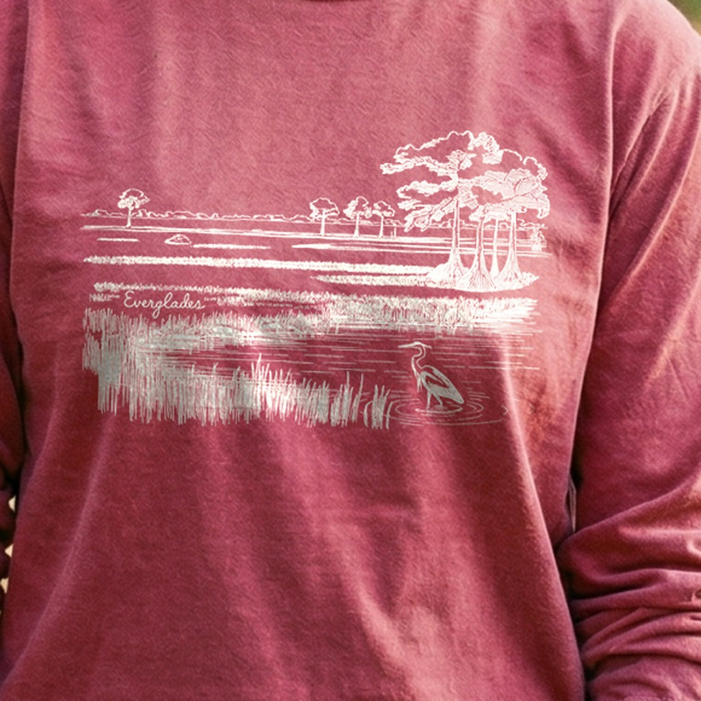 Everglades Line Drawing Cotton Long Sleeve product image 5