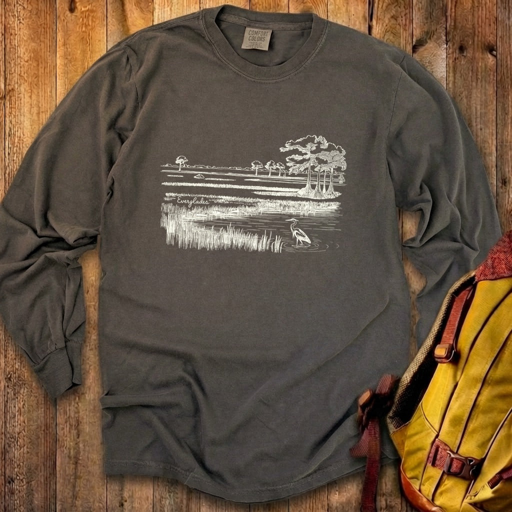 Everglades Line Drawing Cotton Long Sleeve product image 1