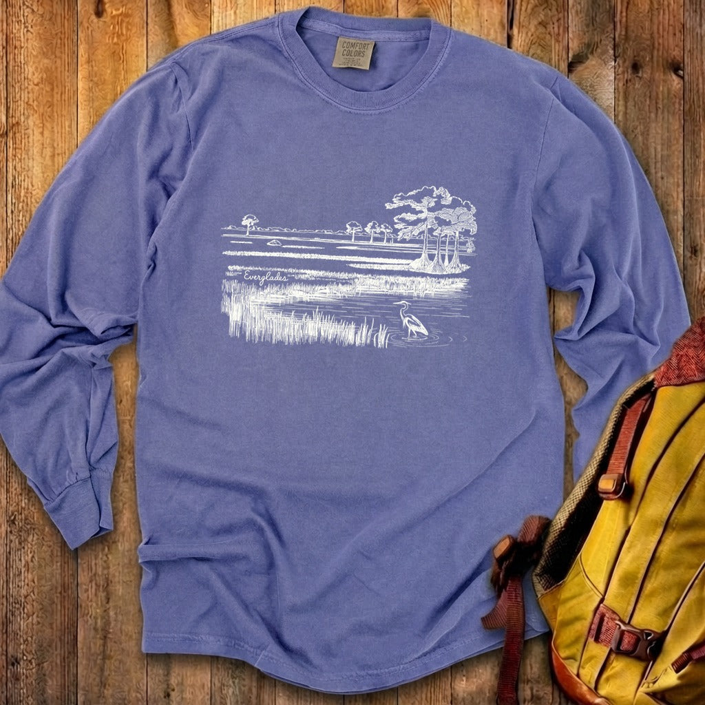 Everglades Line Drawing Cotton Long Sleeve product image 29