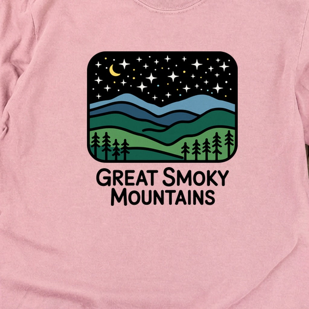 Great Smoky Mountains at Night Cotton Long Sleeve product image 8
