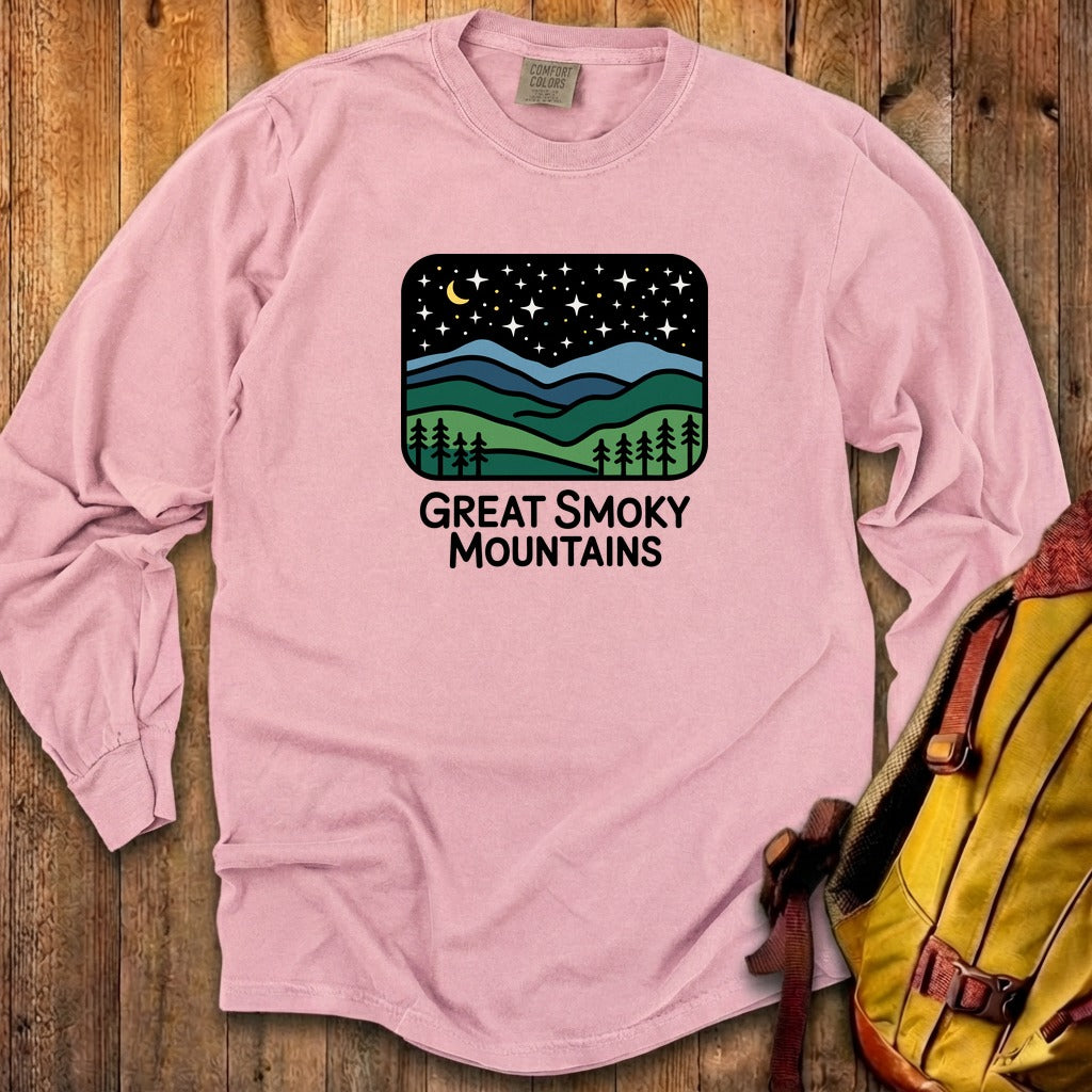 Great Smoky Mountains at Night Cotton Long Sleeve product image 7