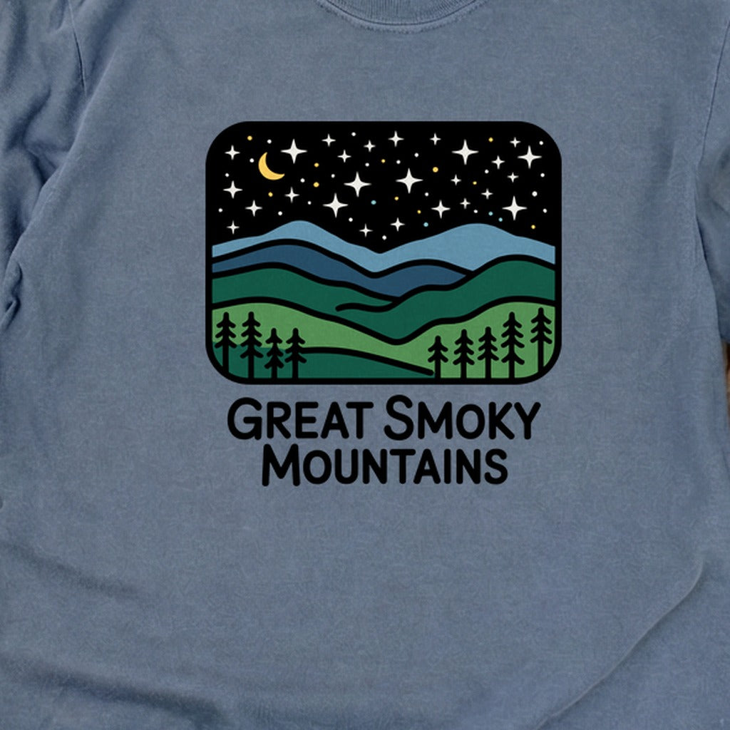Great Smoky Mountains at Night Cotton Long Sleeve product image 10