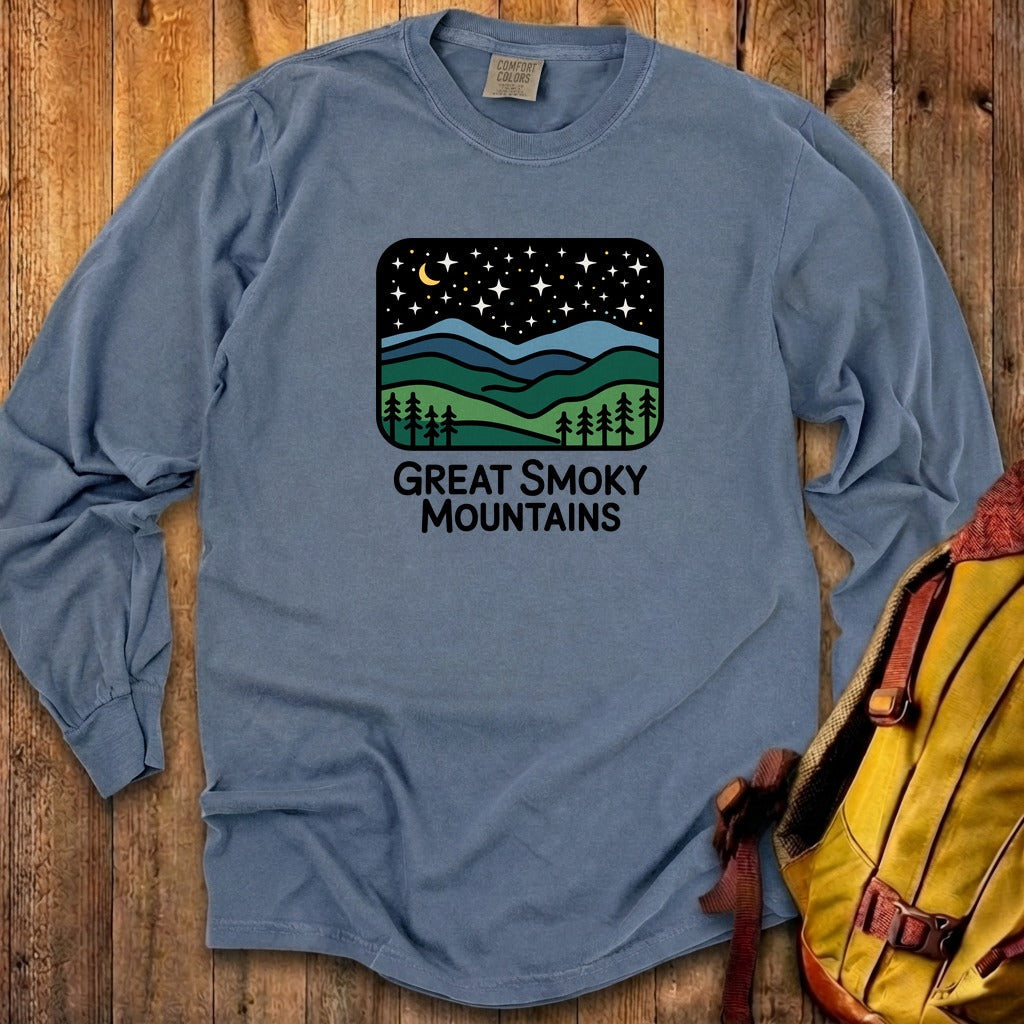 Great Smoky Mountains at Night Cotton Long Sleeve product image 9