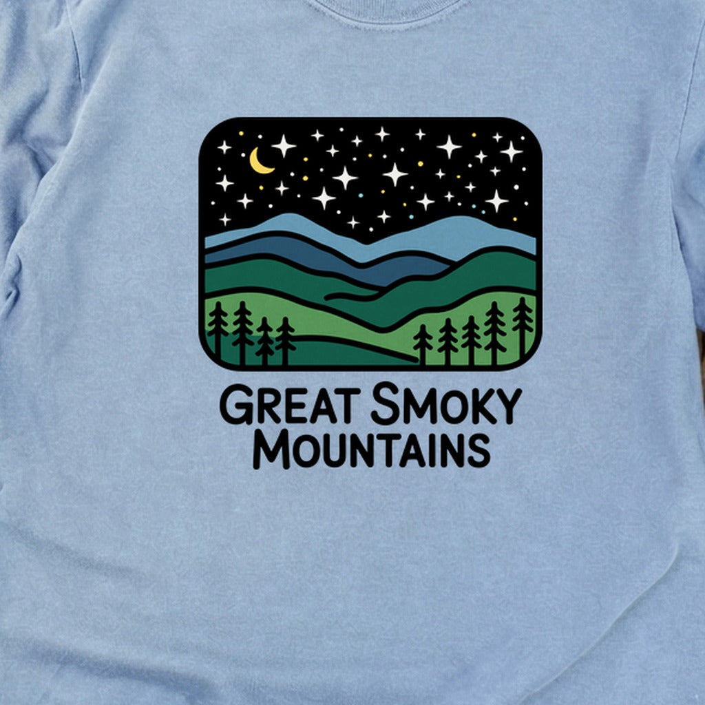 Great Smoky Mountains at Night Cotton Long Sleeve product image 14