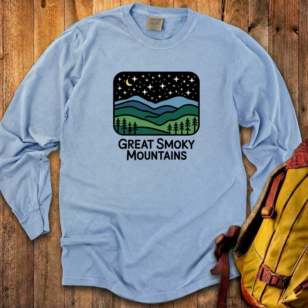 Great Smoky Mountains at Night Cotton Long Sleeve product image 13