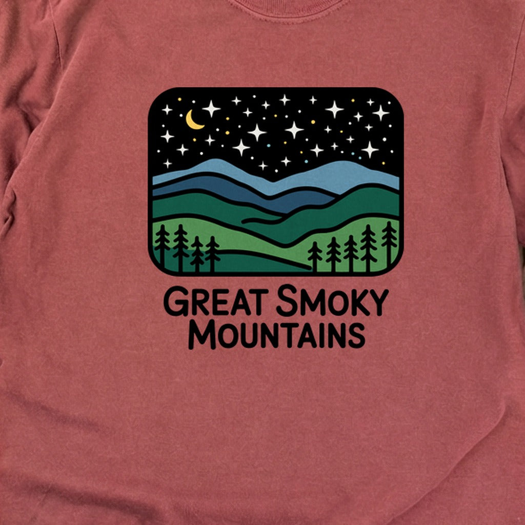 Great Smoky Mountains at Night Cotton Long Sleeve product image 16