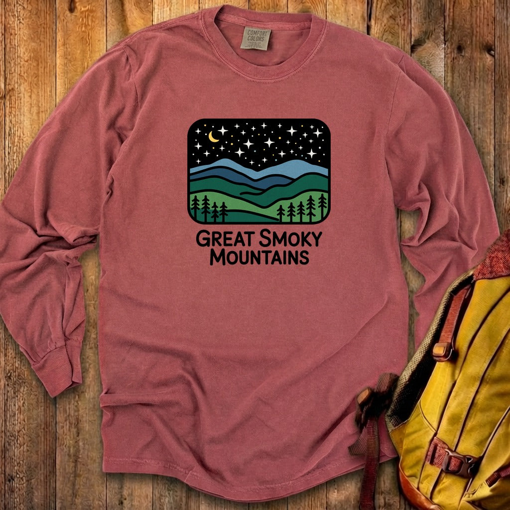 Great Smoky Mountains at Night Cotton Long Sleeve product image 15