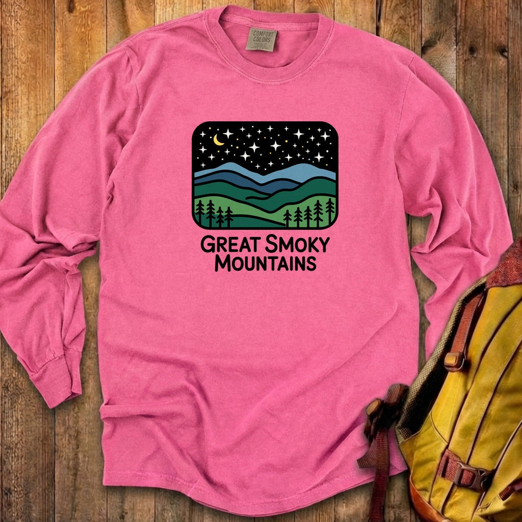 Great Smoky Mountains at Night Cotton Long Sleeve product image 17