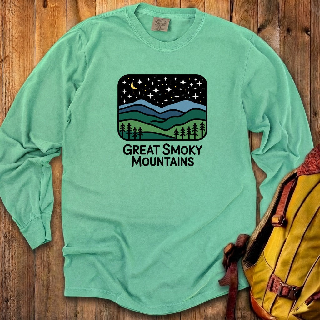 Great Smoky Mountains at Night Cotton Long Sleeve product image 19
