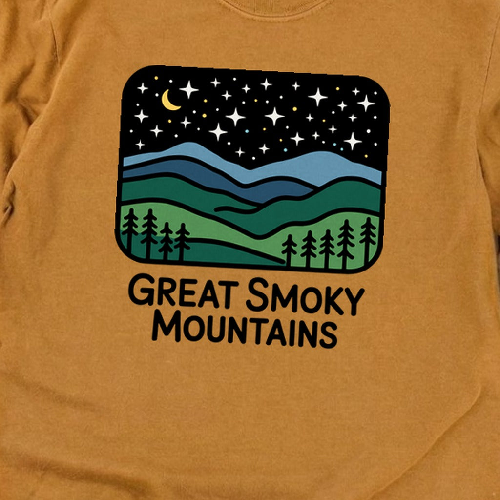 Great Smoky Mountains at Night Cotton Long Sleeve product image 24