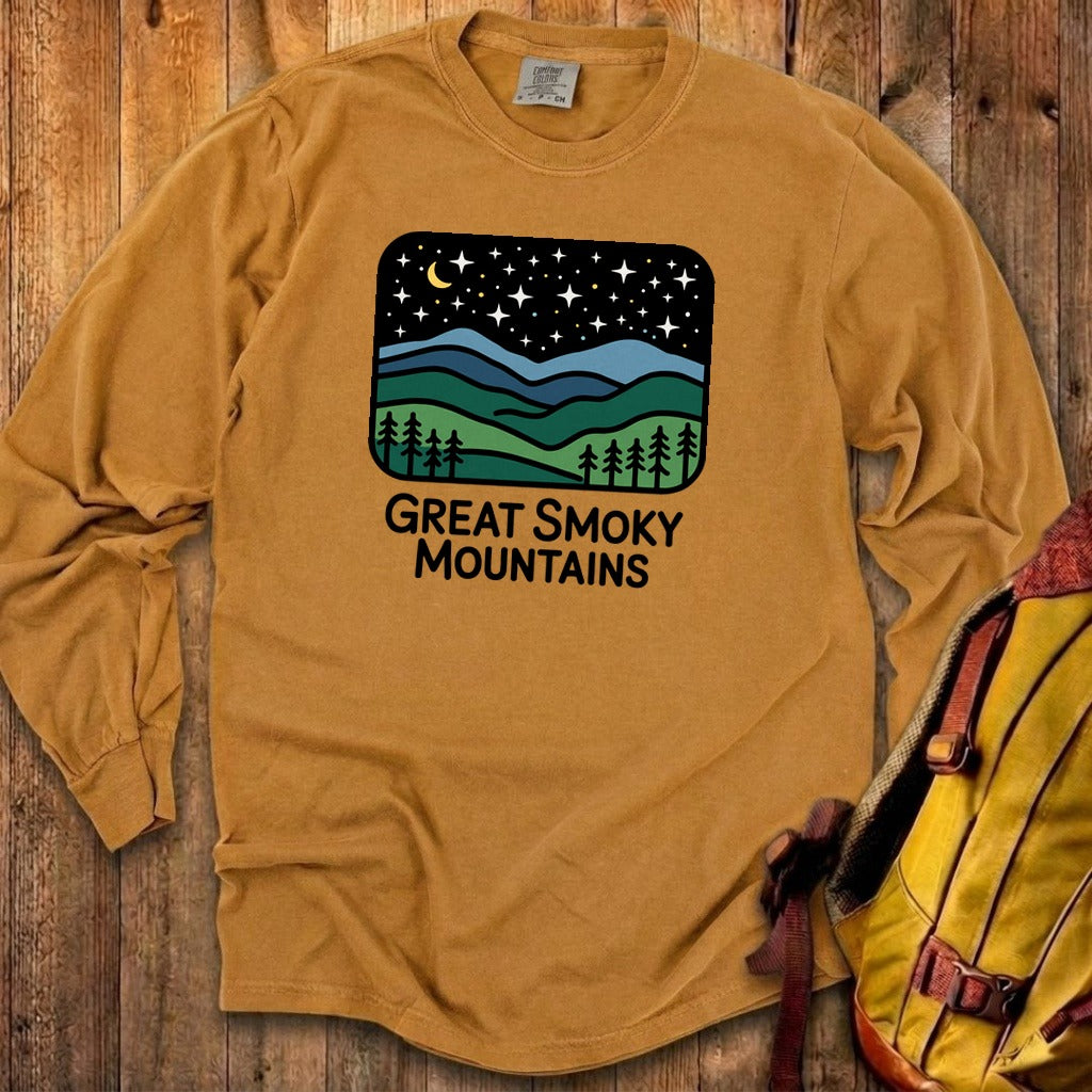 Great Smoky Mountains at Night Cotton Long Sleeve product image 23